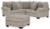 Ashley Claireah Umber 2-Piece Sectional with Ottoman