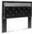 Ashley Kaydell Black Queen Upholstered Panel Headboard with Mirrored Dresser, Chest and Nightstand