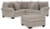 Ashley Claireah Umber 2-Piece Sectional with Ottoman 90603/49/55/11