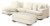 Ashley Zada Ivory 2-Piece Sectional with LAF Sofa / RAF Chaise and Ottoman