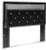 Ashley Kaydell Black Queen Upholstered Panel Headboard with Mirrored Dresser