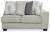 Benchcraft Ardsley Pewter 3-Piece Sectional with LAF Sofa / RAF Chaise and Ottoman