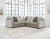 Benchcraft Ardsley Pewter 3-Piece Sectional with LAF Sofa / RAF Chaise and Ottoman