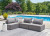 Ashley Bree Zee Brown 4-Piece Outdoor Sectional with End Table