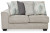 Benchcraft Ardsley Pewter 3-Piece Sectional with LAF Loveseat / RAF Loveseat and Ottoman