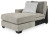 Benchcraft Ardsley Pewter 2-Piece Sectional with Ottoman