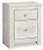 Ashley Paxberry Whitewash Queen Panel Bed with Mirrored 61" W Dresser, Chest and Nightstand