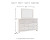 Ashley Paxberry Whitewash Queen Panel Bed with Mirrored 61" W Dresser, Chest and Nightstand