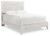 Ashley Paxberry Whitewash Queen Panel Bed with Mirrored 61" W Dresser, Chest and Nightstand
