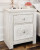 Ashley Paxberry Whitewash Queen Panel Bed with Mirrored Dresser and Nightstand