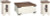 Ashley Wystfield White Brown Coffee Table with 2 End Tables T459/20/3(2)