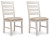 Ashley Skempton White Light Brown Dining Table and 2 Chairs and Bench