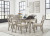 Ashley Parellen Gray 7 Piece Dining Set with Storage Table and 6 Chairs