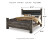 Ashley Wynnlow Gray King Poster Bed with Mirrored Dresser, Chest and Nightstand