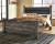 Ashley Wynnlow Gray King Poster Bed with Mirrored Dresser, Chest and Nightstand