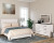 Ashley Gerridan White Gray Queen Panel Bed with Mirrored Dresser B1190/54/57/98/31/36