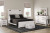 Ashley Gerridan White Gray Queen Panel Bed with Mirrored Dresser