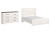 Ashley Gerridan White Gray Queen Panel Bed with Dresser