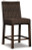 Ashley Paradise Trail Medium Brown Outdoor Bar Table and 8 Barstools