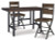 Ashley Kavara Medium Brown Counter Height Dining Table and 2 Barstools