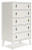Ashley Aprilyn White Twin Bookcase Headboard with Dresser, Chest and 2 Nightstands
