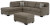 Ashley Mahoney Pebble 2-Piece Sectional with LAF Sofa / RAF Chaise and Ottoman