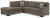 Ashley Mahoney Chocolate 2-Piece Sectional with LAF Sofa / RAF Chaise and Ottoman