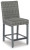 Ashley Palazzo Gray Outdoor Bar Table and 4 Barstools