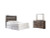 Ashley Drystan Multi King Panel Headboard Bed with Mirrored Dresser