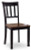 Ashley Owingsville Black Brown Dining Table and 4 Chairs