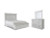 Benchcraft Kanwyn Whitewash Queen Panel Bed with Storage with Mirrored Dresser