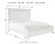 Benchcraft Kanwyn Whitewash Queen Panel Bed with Storage with Mirrored Dresser
