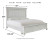 Benchcraft Kanwyn Whitewash Queen Panel Bed with Storage with Dresser