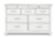 Benchcraft Kanwyn Whitewash Queen Panel Bed with Storage with Dresser