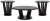 Ashley Chasinfield Dark Brown Coffee Table with 2 End Tables