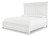 Benchcraft Kanwyn Whitewash Queen Panel Bed with Mirrored Dresser and Chest