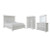 Benchcraft Kanwyn Whitewash Queen Panel Bed with Mirrored Dresser and Chest
