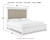 Benchcraft Kanwyn Whitewash Queen Panel Bed with Mirrored Dresser
