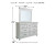 Benchcraft Kanwyn Whitewash King Panel Bed with Storage with Mirrored Dresser, Chest and Nightstand