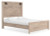 Ashley Senniberg Light Brown White Queen Panel Bed with Mirrored Dresser B1191/71/96/31/36
