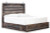 Ashley Drystan Multi King Panel Bed with 2 Storage Drawers with Mirrored Dresser, Chest and 2 Nightstands