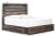 Ashley Drystan Multi King 2 Drawer Platform Bed with Mirrored Dresser and Nightstand