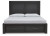 Ashley Foyland Black Brown Queen Panel Storage Bed with Mirrored Dresser, Chest and Nightstand