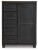 Ashley Foyland Black Brown Queen Panel Storage Bed with Mirrored Dresser, Chest and Nightstand