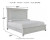 Benchcraft Kanwyn Whitewash King Panel Bed with Mirrored Dresser and 2 Nightstands