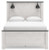Ashley Schoenberg White Queen Panel Bed with Mirrored Dresser, Chest and Nightstand