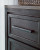 Ashley Foyland Black Brown California King Panel Storage Bed with Mirrored Dresser and 2 Nightstands