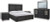 Ashley Foyland Black Brown California King Panel Storage Bed with Mirrored Dresser and 2 Nightstands