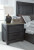 Ashley Foyland Black Brown California King Panel Storage Bed with Mirrored Dresser and 2 Nightstands