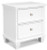 Ashley Fortman White Twin Panel Bed with Mirrored Dresser, Chest and Nightstand